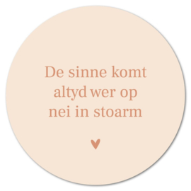 Muurcirkel De sinne komt wer op – 30 cm