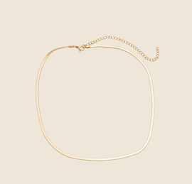 Snake skin necklace  -Goud