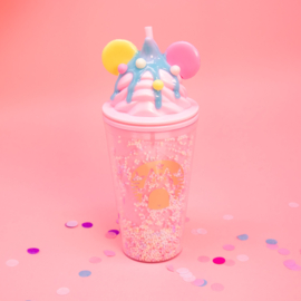 Ice cream drinkbeker "Dots pink"