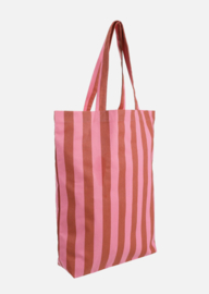 Stripes · grapefruit + ginger - katoenen tas