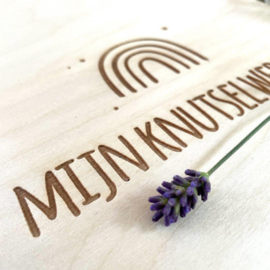 Knutselwerkjes A4 hout – regenboog