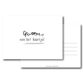 Ansichtkaart | Gewoon een lief kaartje!