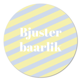 Muurcirkel Bjusterbaarlik gestreept – 20 cm