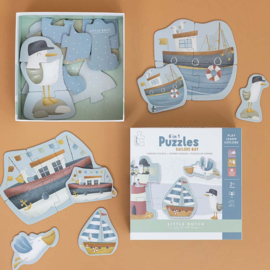 6 in 1 Vormen Puzzels Sailors Bay