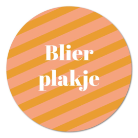 Muurcirkel Blier plakje gestreept – 20 cm