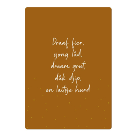 Kaart Draaf fier – Goudfolie – A5