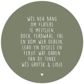 Muurcirkel Wês grutsk – Groen – 40 cm