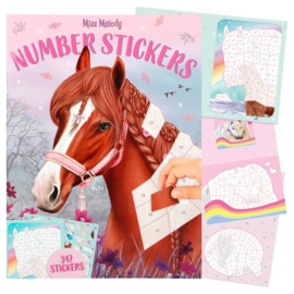 Miss Melody nummer stickers