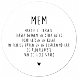 Muurcirkel Mem – 30 cm