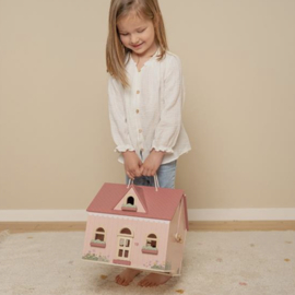 Draagbaar poppenhuis hout