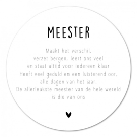 Muurcirkel Meester – 20 cm
