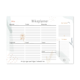 Wikeplanner – Gekleurd – A4 – Friese weekplanner