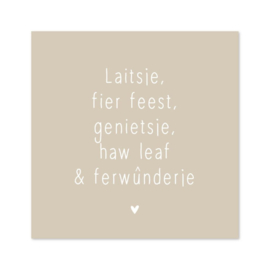 Bordje Laitsje en fier feest