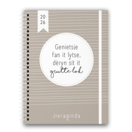 Friese Jaaragenda 2026 – Taupe – A5