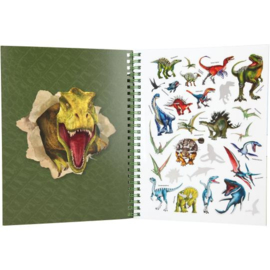 Dino World kleurboek met kleurpotloden