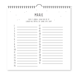 Friese Verjaardagskalender – Hyp hyp hoera