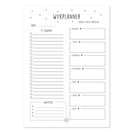 Friese weekplanner – A4 – Wykplanner