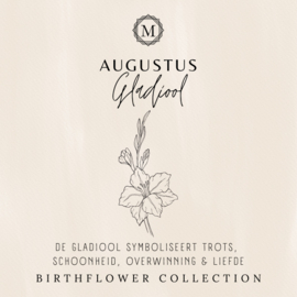 Birthflower necklace Goud - Augustus