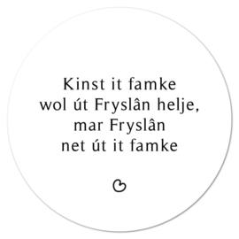 Muurcirkel Frysk Famke – Wit – 30 cm
