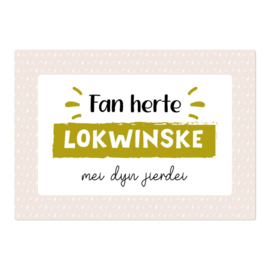 Kaart Fan herte lokwinske mei dyn jierdei – Goudfolie – A5