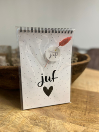 Notitieboekje juf