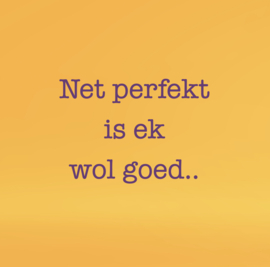 Net perfekt is ek wol goed  - Forex tegel Fries