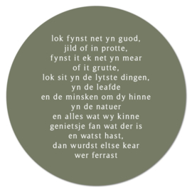 Muurcirkel Lok – Donkergroen – 30 cm