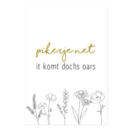 Kaart Pikerje net – Goudfolie – A5