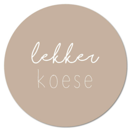 Muurcirkel Lekker Koese – 20 cm