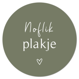 Muurcirkel Noflik plakje – Donkergroen- 30 cm