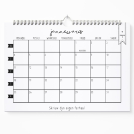 Friese Maandkalender 2027 – A4
