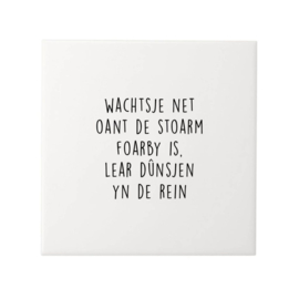 Tegeltje Lear dûnsjen yn de rein