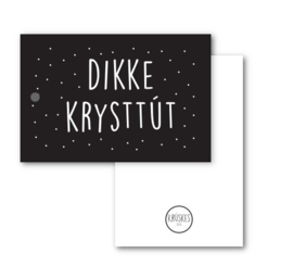 Dikke krysttút - cadeaulabel