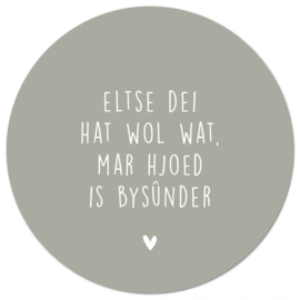 Muurcirkel Hjoed is bysûnder – 30 cm