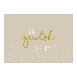 Kaart Sa grutsk op dy – Goudfolie – A5