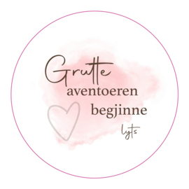 Grutte aventoeren begjinne lyts - roze