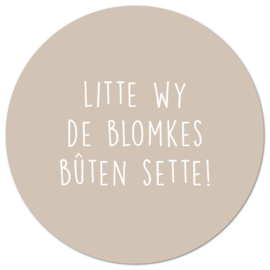 Muurcirkel Litte Wy de Blomkes Bûten Sette – 30 cm