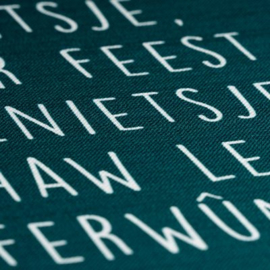 Laitsje & Fier Feest - Friese Textielposter