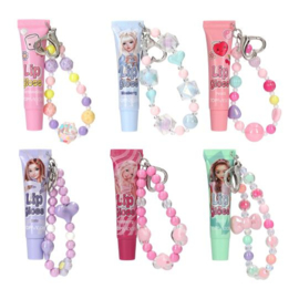 TOPModel lipgloss met mooie kralenketting (cola)