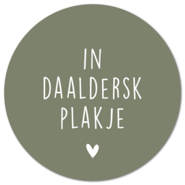 Muurcirkel Daaldersk Plakje – Groen – 20 cm