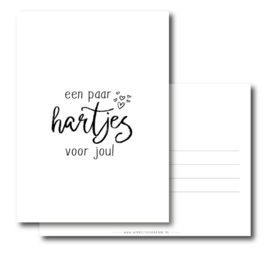 Ansichtkaart | Een paar hartjes voor jou!