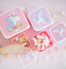 Lunch & snack box set: Unicorn