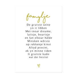 Kaart Famylje – Goudfolie – A5