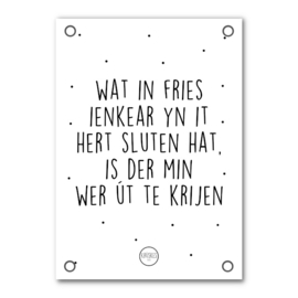 Friese Tuinposter – Wat in Fries