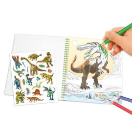 Dino World kleurboek met pailletten