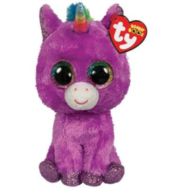 TY BEANIE BOO ROSETTE UNICORN 15CM