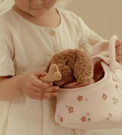 Knuffelhond in tas – Roze – Essentials