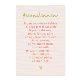 Kaart Freondinnen – Goudfolie – A5