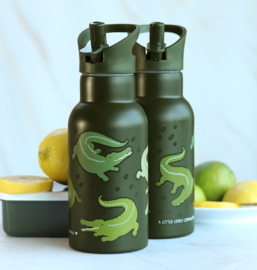 RVS drinkfles: Krokodil