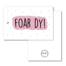 Foar dy - cadeaulabel